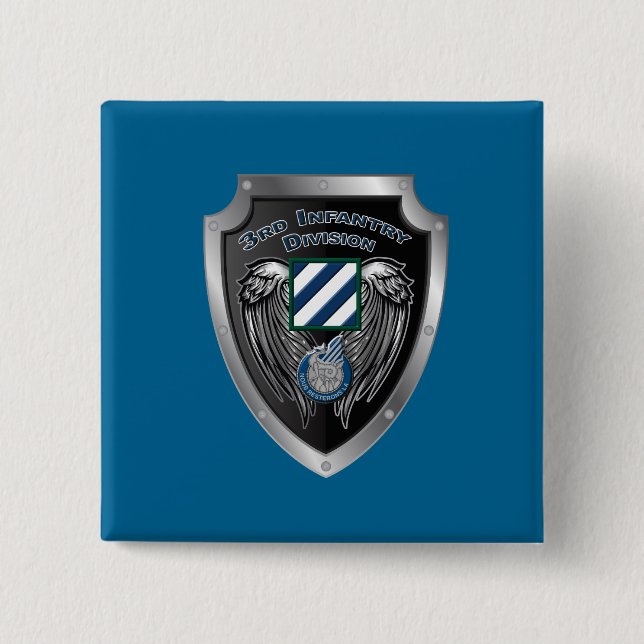 "Sten i Marne" Tredje infanteridivisionen Knapp (Framsida)