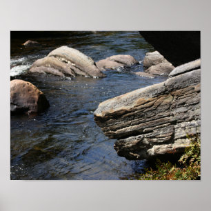 Sten i strömmande natur poster