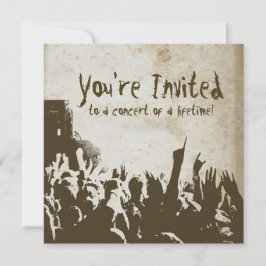 Sten-inbjudan till-konsert för Retro-Nedfläckad Inbjudningar
