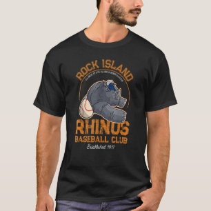Sten Island Rhinos Retro Minor League Baseball Tea T Shirt