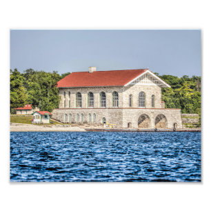 Sten Island Wisconsin Boathouse Door County Fototryck