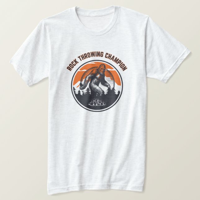 sten kastmästare i bigfoot t shirt (Design framsida)