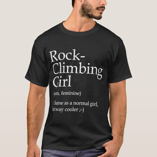 sten klätterdefinition för flickans bog t shirt (Framsida)