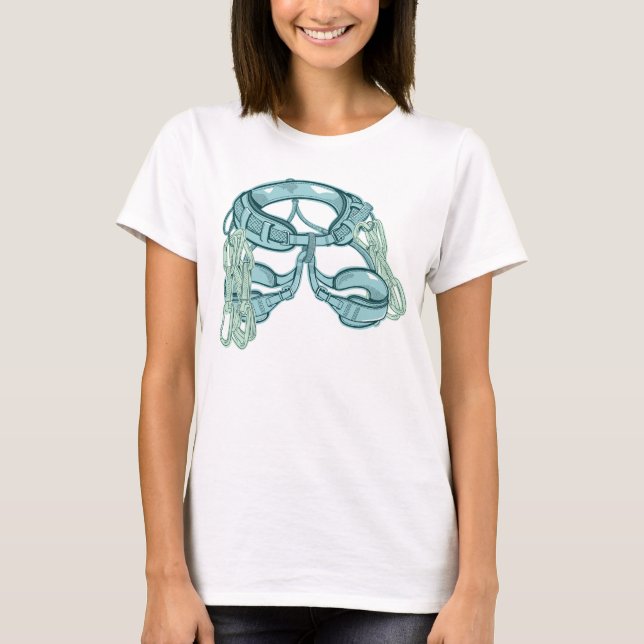 Sten klätterfyr med snabba ritningar t shirt (Framsida)