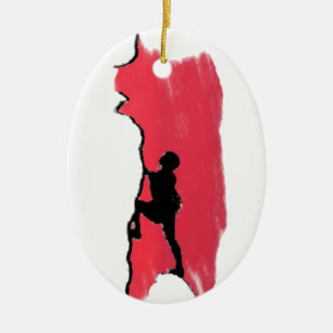 Sten klätterornament julgransprydnad keramik