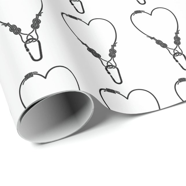 Sten klätterrep som klättrar kärlek hjärta presentpapper (Rullad Hörn)