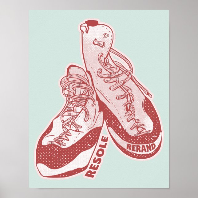 Sten klätterskor resole poster (Framsidan)
