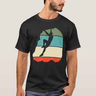 Sten klättrande Bouldering Retro Gift T Shirt