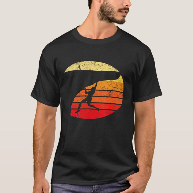 Sten klättrande Distress Sol Sunset T Shirt (Framsida)