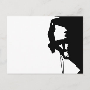 Sten klättrande Silhouette Vykort