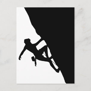 Sten klättrande Silhouette Vykort