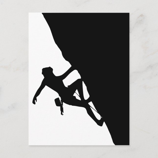 Sten klättrande Silhouette Vykort (Framsida)