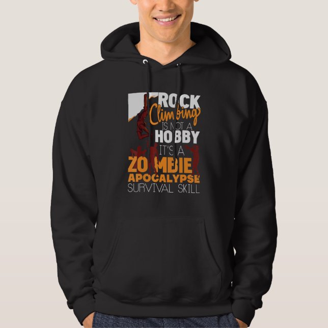 Sten klättrande Zombie Apocalypse Survival Skill R Hoodie (Framsida)