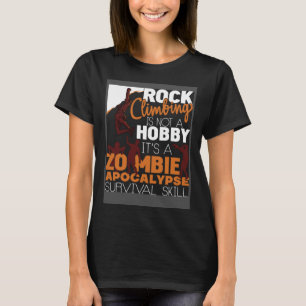 Sten klättrande Zombie Apocalypse Survival Skill R T Shirt