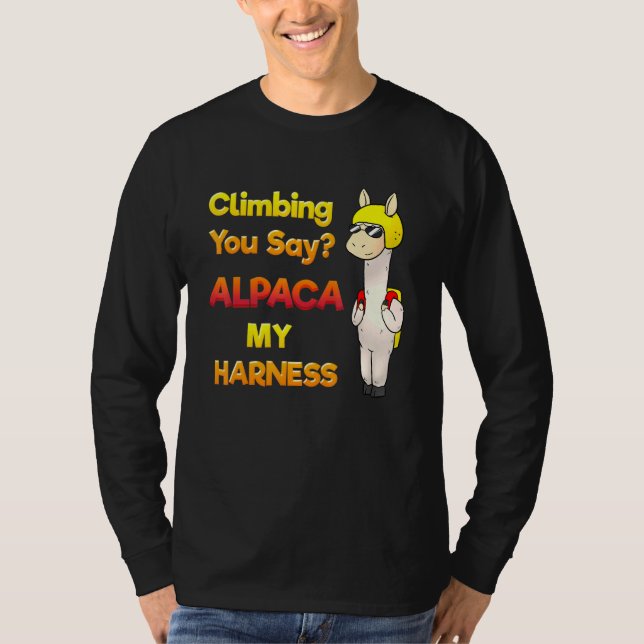 Sten klättrar i bouldering Du säger Alpaka M T Shirt (Framsida)
