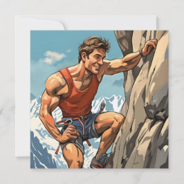 Sten klättrar i de schweiziska Alpernorna Julkort