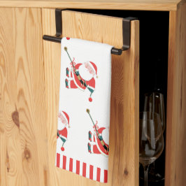 Sten klättrar i jultomten Kitchen Towel Kökshandduk