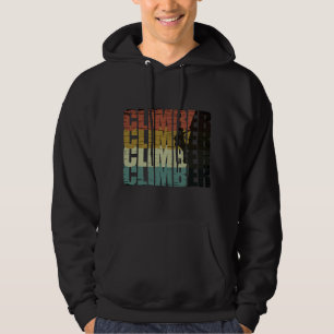 Sten klättrar i vintagen hoodie