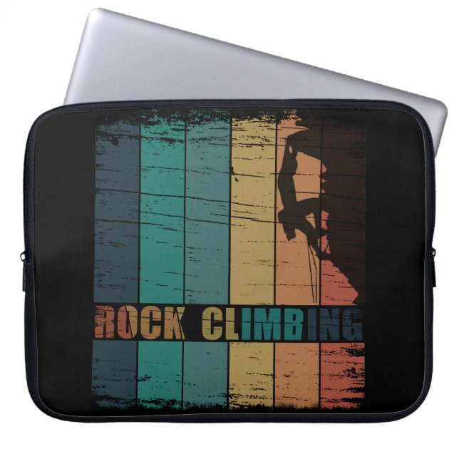 Sten klättrar i vintagen laptop fodral (Framsidan)