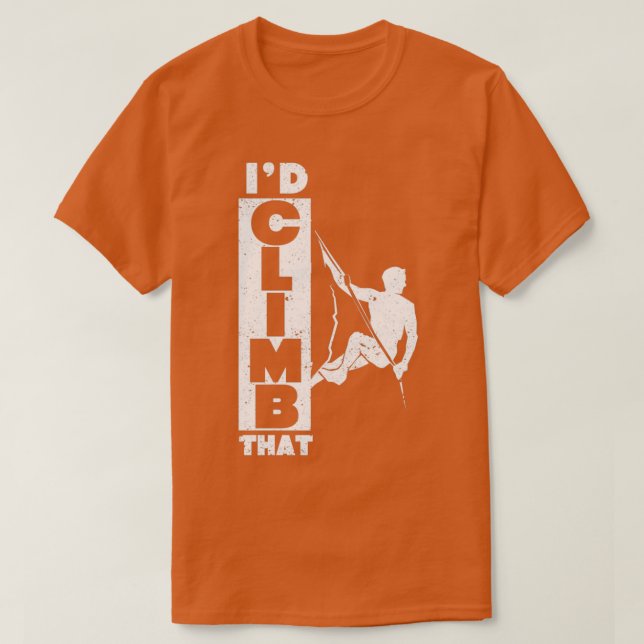 Sten klättring Inomhusgym Boulder Klibers Id klätt T Shirt (Design framsida)