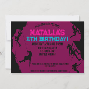 Sten klättringsgym Birthday Inbjudningar