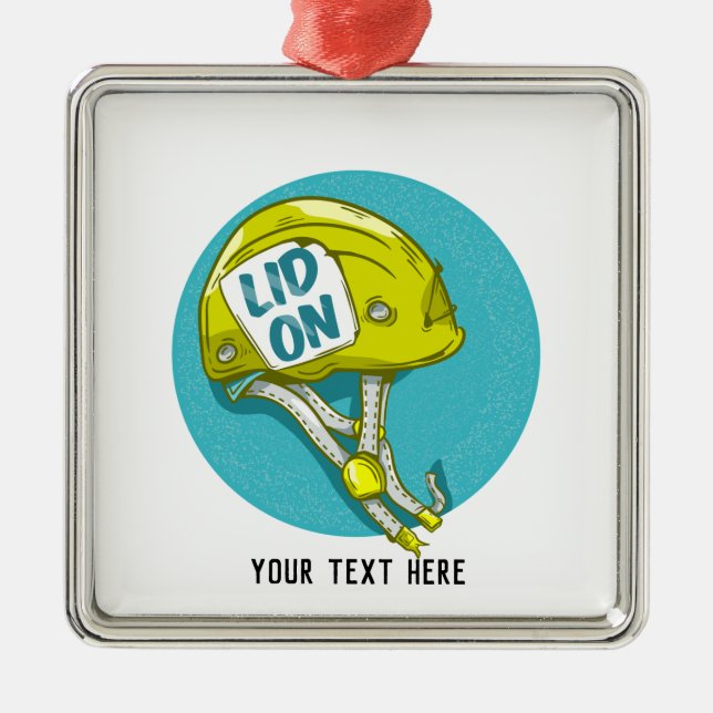 Sten klättringsHelmet Julgransprydnad Metall (Framsidan)