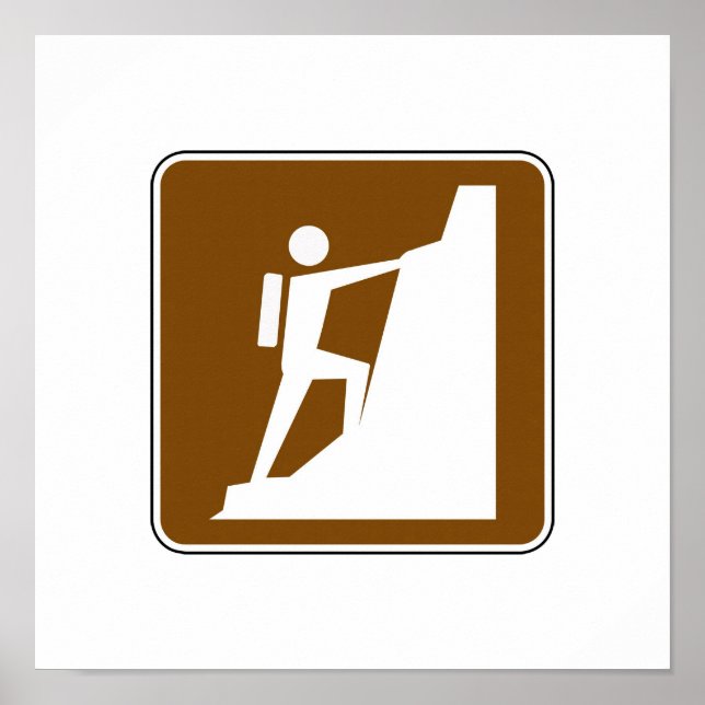 Sten klättringsvägskylt Poster (Framsidan)