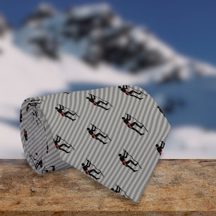 Sten Kliberskalningsberg Ansikte Logotyp på stripe Slips