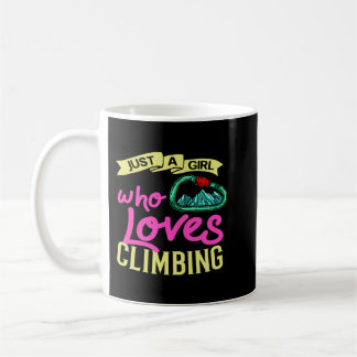 Sten Klimatande kvinnor inomhus Bouldering Girl Wa Kaffemugg