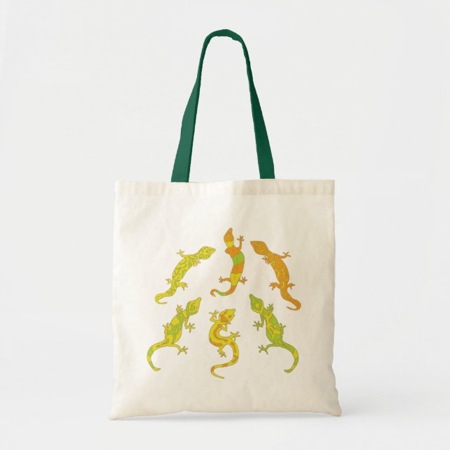 Sten Klimatgeckos - multifärgad. Tote Bag Tygkasse (Framsidan)