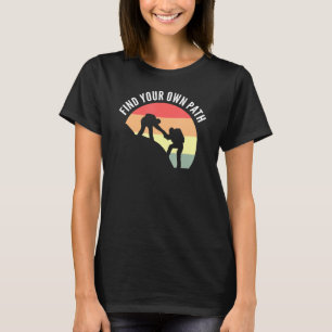 Sten klimatsklätterska Äventyr återsolnedgång tras T Shirt