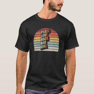 Sten-konserten Vintage Retro Peace Sten och Rol Kä T Shirt
