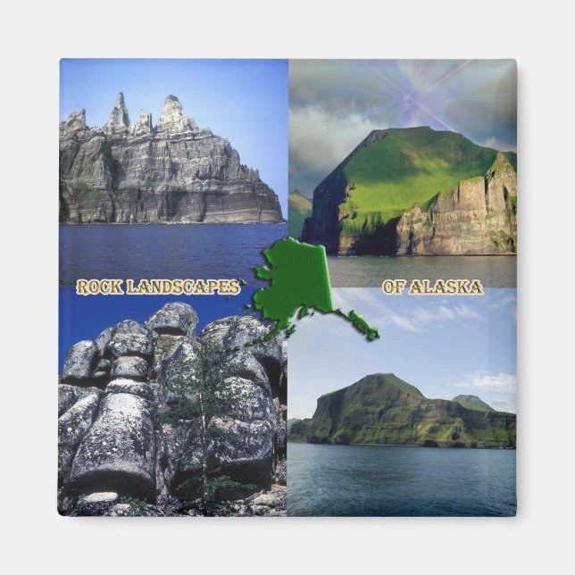 Sten Landscapes of Alaska Collage Magnet (Framsidan)