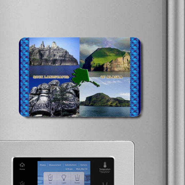 Sten Landscapes of Alaska Collage Magnet (Rock Landscapes of Alaska Collage Flexible Magnet)