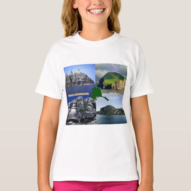 Sten Landscapes of Alaska Collage Tee Shirt (Framsida)