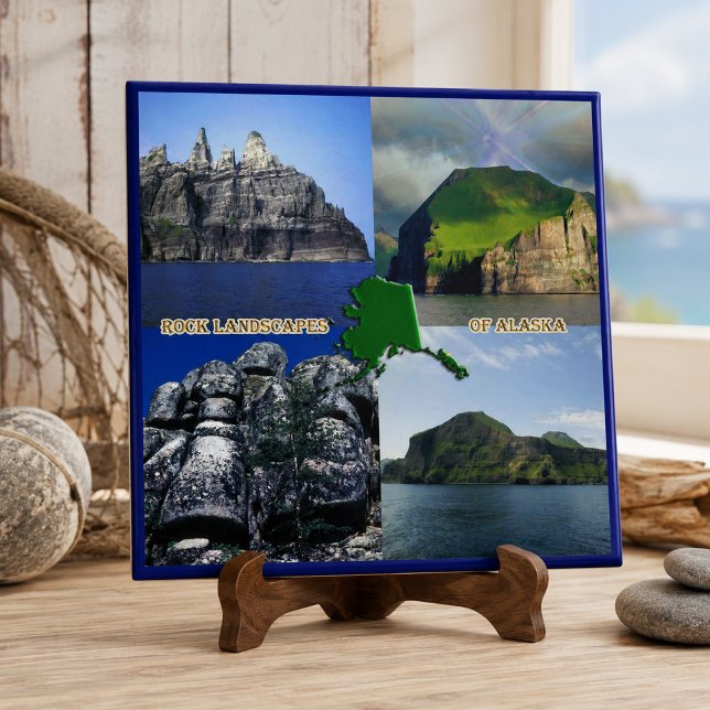 Sten landskap av Alaska Collage Kakelplatta (Rock Landscapes of Alaska Collage Ceramic Tile)