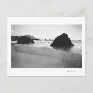 Sten längs Beach i Port Orford, Oregon Vykort