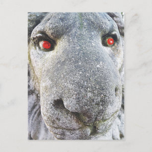 Sten Lejon med Red Ögon Funny Photo Postcards-kort Vykort