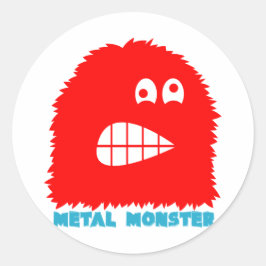 Sten=Life "Metall Monster"-märke Runt Klistermärke