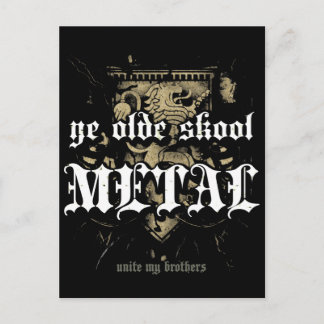Sten=Livskort "Ye Olde Skool Metall" vykort