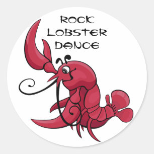 Sten Lobster Dance Runt Klistermärke