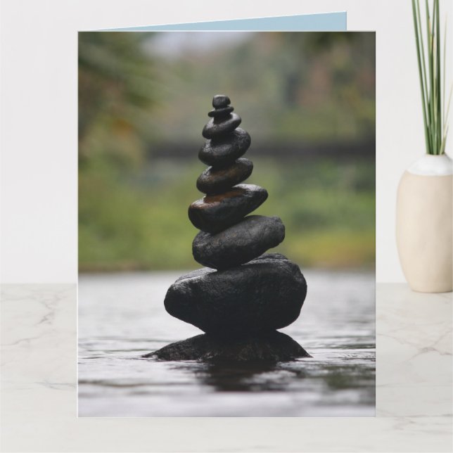STEN LUGN STACKED STONES BIRTHDAY-gratulationskort Kort (Framsida)