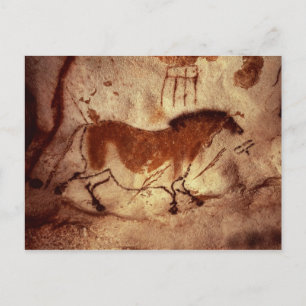 Sten-målning av häst, c.17000 BC Vykort