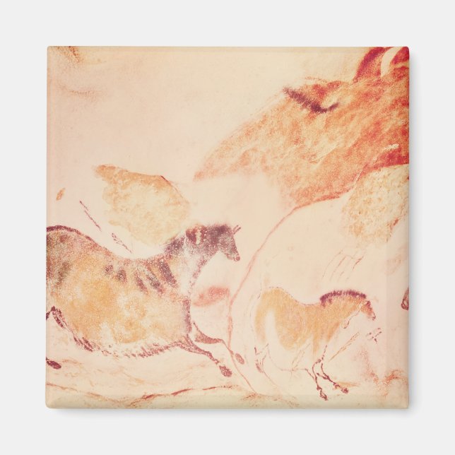 Sten-målning av hästar, c.17000 BC Magnet (Framsidan)