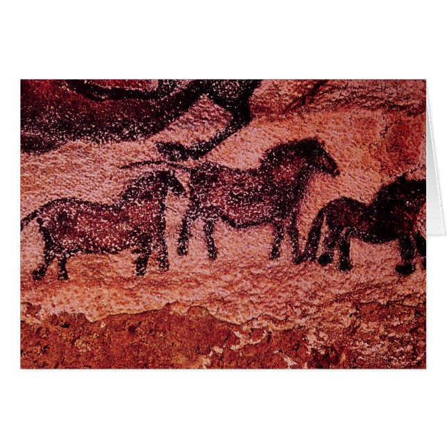 Sten målning av målare, c.17000 BC Hälsningskort (Framsidan Horizontal)