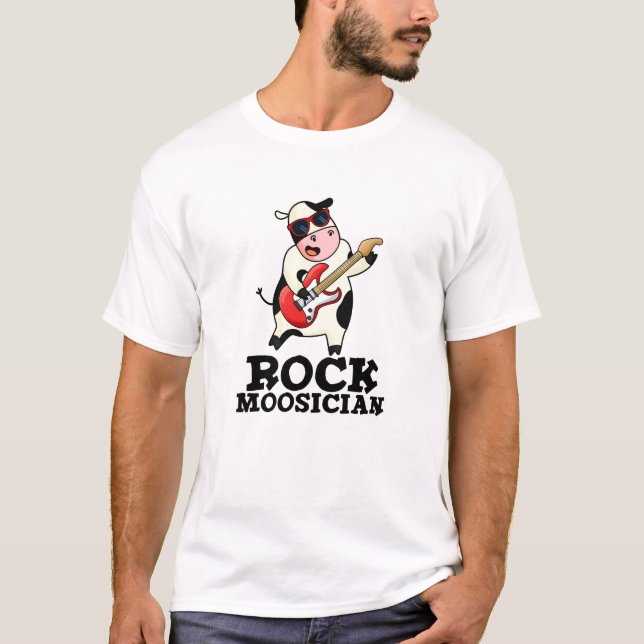 Sten Moosician Funny Cow Musician Pun T Shirt (Framsida)