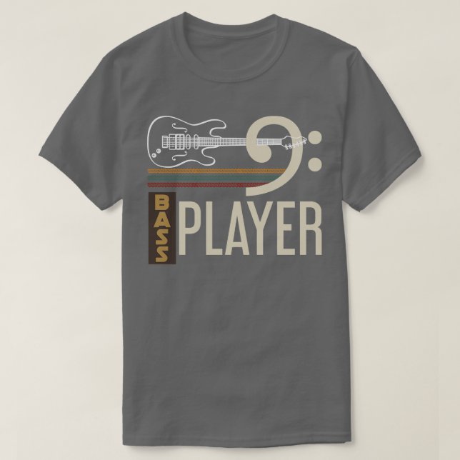 Sten Musical Instrument Bass Guitar T Shirt (Design framsida)