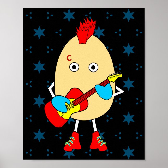 Sten Musician Egghead Poster (Framsidan)