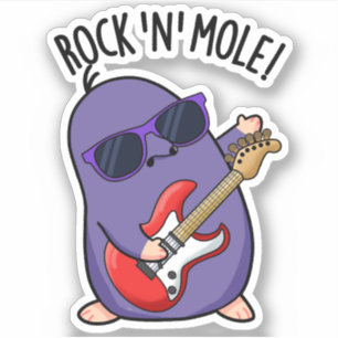 Sten N Mole Funny Animal Pun Klistermärken