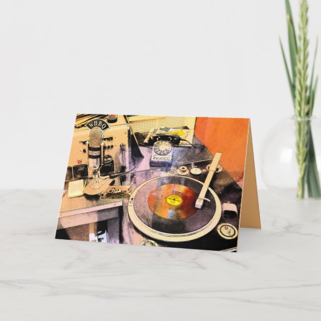 Sten-n-roll-födelsedagskort Kort (Framsida)